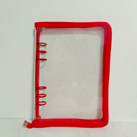 Cuaderno de Hojas Sueltas con Purpurina de PVC, con Cubierta de Cremallera A5, Tamaño Personalizado, Cubierta de Libro Transparente Multicolor
