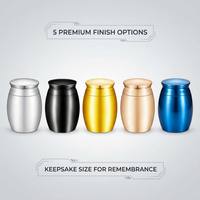 Urne funéraire miniature en acier inoxydable, style européen, écologique, durable, étanche et scellée, pour cendres d'animaux de compagnie - Vente en gros