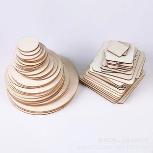 แผ่นไม้วงกลม วัสดุไม้ป็อปลาร์ รูปทรงตามสั่ง สำหรับงาน DIY งานฝีมือ ของตกแต่งบ้าน - Product Image 3