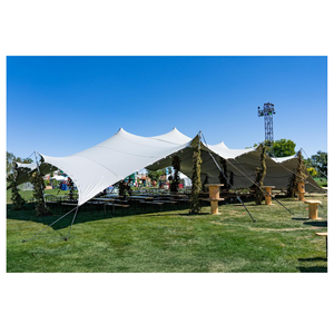 Tente de fête extensible grise, abri solaire, 50 m, 750gsm - Product Image 1