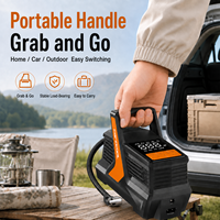 AC/DC Dual Power Electric Digital ABS Car Air Pump 4 Nozzles Portable Tire Inflator Tire Pressure Monitor Quick Fill Emergency