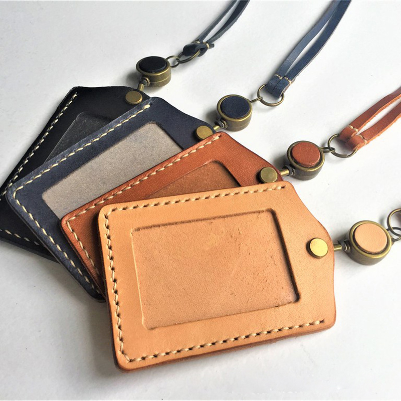 Прочный держатель для карт из искусственной кожи с двойными стежками