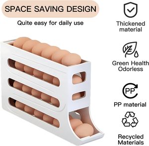 Foldable PP Plastic <b>Storage</b> <b>Box</b> Four-Tier Multi-functional Eco-Friendly Durable Rectangle <b>Kitchen</b> Countertop Food <b>Storage</b> - Product Image 3