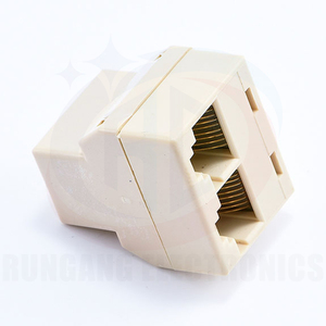 Rg <span class=keywords><strong>RJ45</strong></span> Splitter Adapter 1 để 2 kép nữ cổng cat5/<span class=keywords><strong>6</strong></span> LAN Ethernet sockt Kết nối mạng - Product Image 1