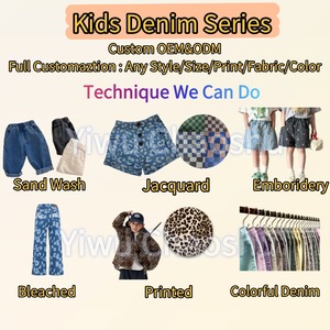 Pantalones de Mezclilla para Niños, Estilo Vintage, Lavados con Arena, 100% Algodón Twill, para Bebés y Niños Pequeños, MOQ Bajo, Personalizados de Fábrica - Product Image 4