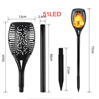 Lampes torches solaires HD888 pour la décoration extérieure du jardin