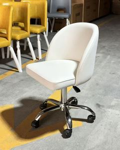 Chaise de bureau pivotante traditionnelle en velours avec roulettes, couleur personnalisée, fonction E-SPORT, chaise de salon de manucure - Product Image 2