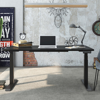 Table d'ordinateur de bureau ergonomique moderne de haute qualité à double moteur réglable en hauteur électrique Bureau assis-debout