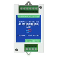 Module de conversion RS485 vers 4-20mA 0-5V 0-10V, 2 ou 4 canaux, Modbus RTU, convertisseur industriel analogique RS485