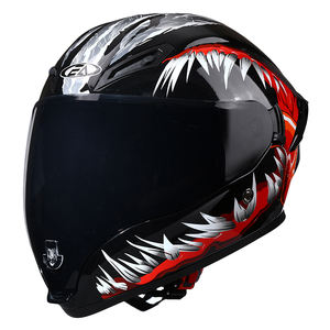 Zoomlon ไฟท้าย LED หมวกกันน็อคแบบเต็มใบหน้าหมวกกันน็อคมอเตอร์ไซค์แบบสองชั้นดีไซน์แบบแยกส่วน - Product Image 6