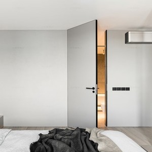 Puertas de madera interior de 80 pulgadas de granero de proveedores a granel de diseño tallado pintado por expertos - Product Image 2