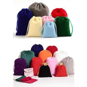 Custom Velvet <b>Drawstring</b> <b>Pouches</b> for Jewelry Storage Novelty Christmas Gift Bags - Product Image 4