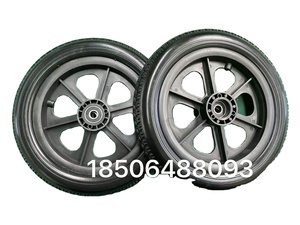 BW1201 Katı PU Köpük <span class=keywords><strong>12</strong></span> İnç El Arabası Tekerleği ISO9001/ROHS/CE Sertifikalı 80kg Taşıma Kapasiteli Çift Bilyalı Rulman - Product Image 2