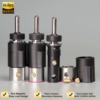 YIVO XSSH Hifi Non-Magnetic Gold Plated/Rhodium Plated Banana Plug, Konektor Audio Kabel Speaker HiFi untuk Loudspeaker
