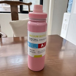 Reusable Wide Mouth Stainless Steel Insulated Sports <b>Bottle</b> Vacuum Thermal Flask with Carry Handle for Gym and Travel - Product Image 1
