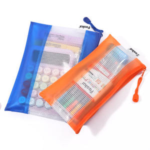 Pochettes à fermeture éclair en plastique coloré FOSKA, PVC de qualité supérieure, A5 A4, pour le rangement et le transport de documents importants ou de livres - Product Image 1