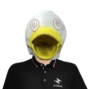 Customizable Halloween Big-billed Duck Latex Mask Cosplay Party Animal Full Head Latex Cute Duck Mask