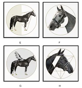 Moderno E Semplice Con Geometrica <span class=keywords><strong>di</strong></span> Fascino Testa <span class=keywords><strong>di</strong></span> Cavallo Albergo Soggiorno camera Modello <span class=keywords><strong>di</strong></span> Attaccatura <span class=keywords><strong>di</strong></span> Parete Della <span class=keywords><strong>Cucina</strong></span> Camera Da Letto Arte Astratta Pittura - Product Image 1