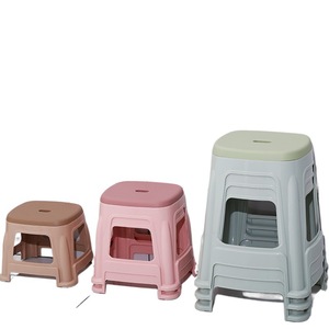 Plastic Stool Large Medium Small Stackable Modern Design For Dining Bathroom Kids Adult <b>Chair</b> - Product Image 1