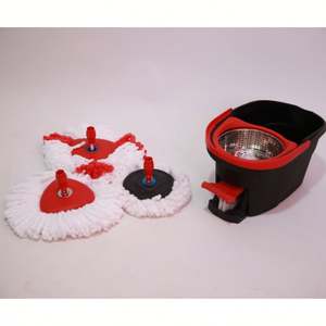 Ensemble de serpillères rotatives 360° de qualité supérieure et <span class=keywords><strong>seau</strong></span> de séparation avec 2 recharges de serpillères, <span class=keywords><strong>seau</strong></span> en plastique – Vente en gros - Product Image 2