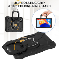 Housse de tablette en silicone robuste avec sangle rotative à 360° pour Xiaomi Redmi Pad SE 8,7 pouces 2024, logo personnalisé