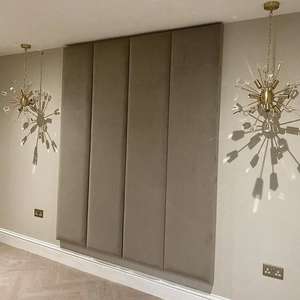 Moderno 3D Floral Dormitorio Panel de pared Terciopelo verde <span class=keywords><strong>Tela</strong></span> de gamuza Cuero Tapizado Tablero de <span class=keywords><strong>cabecero</strong></span> acústico - Product Image 4