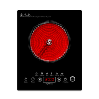 Poêle électrique infrarouge CE CB pour la maison 2000W hotpot infrarouge portable un brûleur plaque chauffante infrarouge en céramique électrique