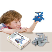 Kit de Chasseur Aérospatial Solaire STEM, Jouet Éducatif, Modèle d'Avion à Énergie Verte Auto-alimenté avec Télécommande, Cadeau Scientifique pour l'Apprentissage