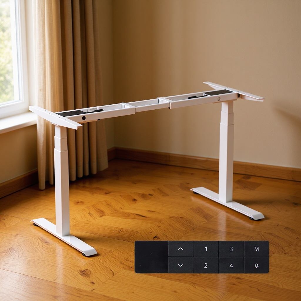 โครงโต๊ะเดี่ยวสีขาว (ไม่รวมท็อปโต๊ะ)