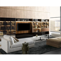 Meuble TV mural classique Morgan de Kejahome, en bois, luxueux et moderne, avec table basse