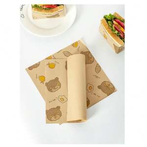 กระดาษไขสีสำหรับห่ออาหาร กระดาษรองแซนวิชกันน้ำมัน กระดาษห่ออาหารแบบแผ่น กระดาษไขแบบกำหนดเอง ขนาด 12x12 นิ้ว สำหรับคุกกี้ทำมือ - Product Image 2