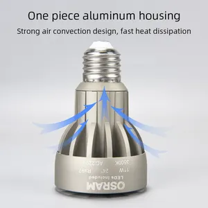 Bombillas LED de aluminio PAR20 de larga vida útil de ahorro de energía con base E27 con chip COB OSRAM Ra97