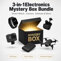 Kotak Misteri Elektronik dengan Smartphone dan 2 Elektronik Acak, Smart Watch, Earphone TWS, Kamera, Speaker, Mungkin Termasuk Tablet sebagai Hadiah