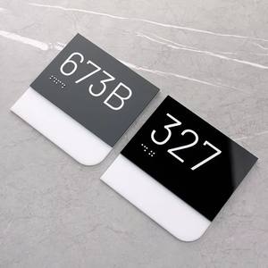 Placa de Puerta en Braille, Letreros con Número de Casa, Placas de Dirección para Exteriores, Placas con Nombre, Placas con Número de Puerta, Placas de Dirección para Oficina y Hotel - Product Image 1
