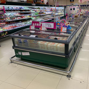 Combinaison commerciale de congélateur coffre grand réfrigérateur congelé d'affichage d'île de fenêtre pour le supermarché - Product Image 1