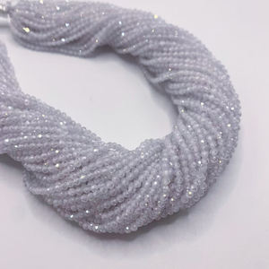 جودة عالية اللون 2 الزركون الأوجه الأبيض الخرز جوهرة حبة مناسبة للأساور ديي المجوهرات التبعي المصنعين - Product Image 4