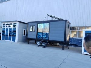 Dễ Dàng Di Chuyển Đúc Sẵn Modular Di Động Di Động Container Nhà Nhỏ Nhà Với Bánh Xe - Product Image 2