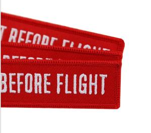 Aviation Pendant Embroidered Key Chain Red Insert Before Flight Key Chain Keychains for Woman - Product Image 2
