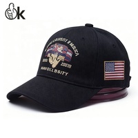 Gorra de Béisbol de 6 Paneles con Ala Ancha Gris, Precio Bajo de Fabricante 2026, 250 Aniversario de EE. UU., Sin Estructura, Forro de Algodón, Gorra Barbas