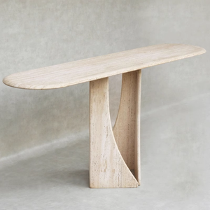 Prix usine chinoise conception personnalisée <span class=keywords><strong>Table</strong></span> <span class=keywords><strong>Console</strong></span> en travertin en forme d'arc pour la décoration de la maison <span class=keywords><strong>Table</strong></span> <span class=keywords><strong>Console</strong></span> en marbre - Product Image 3