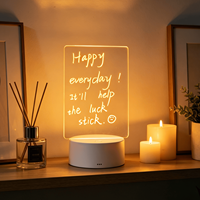 Lampe de nuit 3D LED lumineuse effaçable avec contrôle tactile, design personnalisable pour l'éclairage de la pièce - Lampe intelligente moderne créative DIY