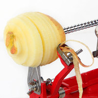 Appelboor Spiraalvormige handbediende verstelbare perensnijder Fruitschilmachine Spiralizer Taart maken van roestvrij staal 	 Appelschiller