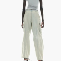 Jeans de Moda Estilo Cargo con Bolsillos Laterales Diagonales y Efecto Apilado para Mujer