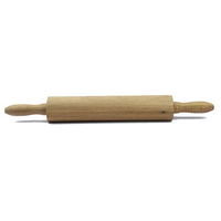 Rouleau à pâtisserie en bois d'acacia pour la pâtisserie, rouleau à pâte professionnel avec poignées, rouleau à pâtisserie en bois pour pizza, pain, biscuits, pâtes