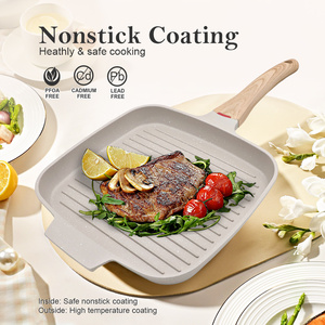 Sartén de Alta Calidad de 26 cm, Resistente, Personalizada, de Aluminio Fundido con Revestimiento Antiadherente, para Asar Carne, Apta para Cocina de Inducción - Product Image 3