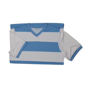 قمصان كرة قدم مخصصة عالية الجودة 100% بوليستر برقبة على شكل V وأكمام قصيرة مع طباعة رقمية خفيفة الوزن وقابلة للتنفس - Product Image 4