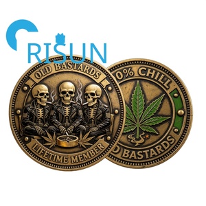 Monedas <span class=keywords><strong>de</strong></span> desafío personalizadas 3D <span class=keywords><strong>de</strong></span> doble cara con diseños <span class=keywords><strong>de</strong></span> cerveza, motocicleta, esqueleto, cigarro, divertidas, para la Fraternidad <span class=keywords><strong>de</strong></span> los Viejos Bastardos, Club <span class=keywords><strong>de</strong></span> Amistad - Product Image 5