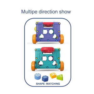 Porteur <span class=keywords><strong>musical</strong></span> électrique en plastique pour bébés, jouet d'éveil éducatif avec blocs <span class=keywords><strong>de</strong></span> construction et poignée d'apprentissage <span class=keywords><strong>de</strong></span> la <span class=keywords><strong>marche</strong></span> - Product Image 5