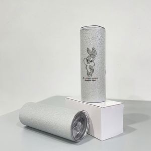 Gobelets en gros de 20 oz en argent avec poudre de sublimation et paillettes rugueuses - Product Image 1