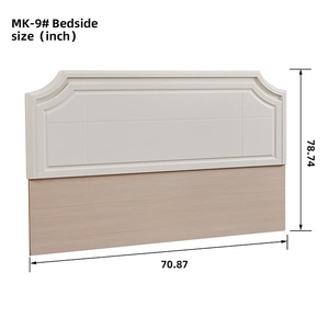 Ensemble <span class=keywords><strong>de</strong></span> meubles <span class=keywords><strong>de</strong></span> chambre à coucher modernes en <span class=keywords><strong>bois</strong></span> <span class=keywords><strong>blanc</strong></span> et noyer Tête <span class=keywords><strong>de</strong></span> <span class=keywords><strong>lit</strong></span> dure robuste et durable Vente directe d'usine pour adultes - Product Image 5